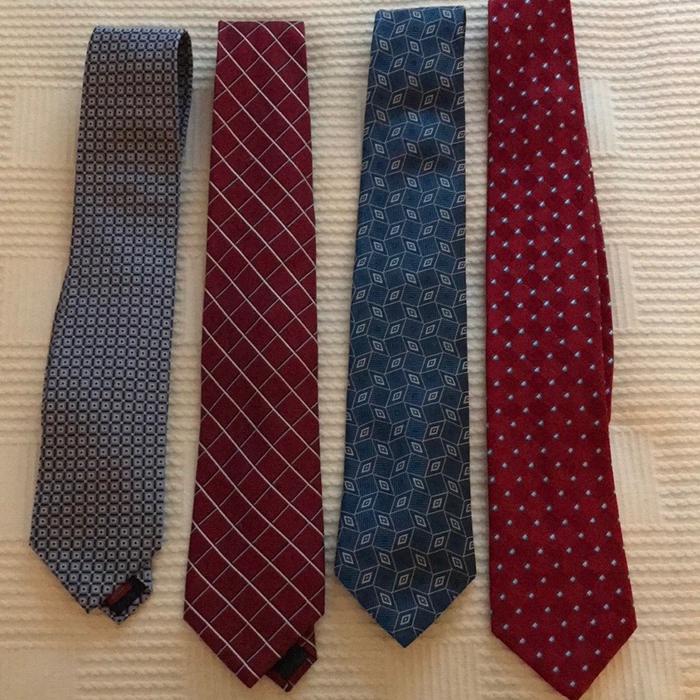 Bundle 4 ties. Jos A Bank Executive Collection. One Chaps